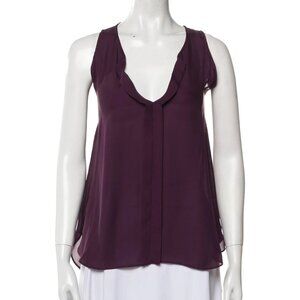 Alice + Olivia Silk Scoop Neck Top